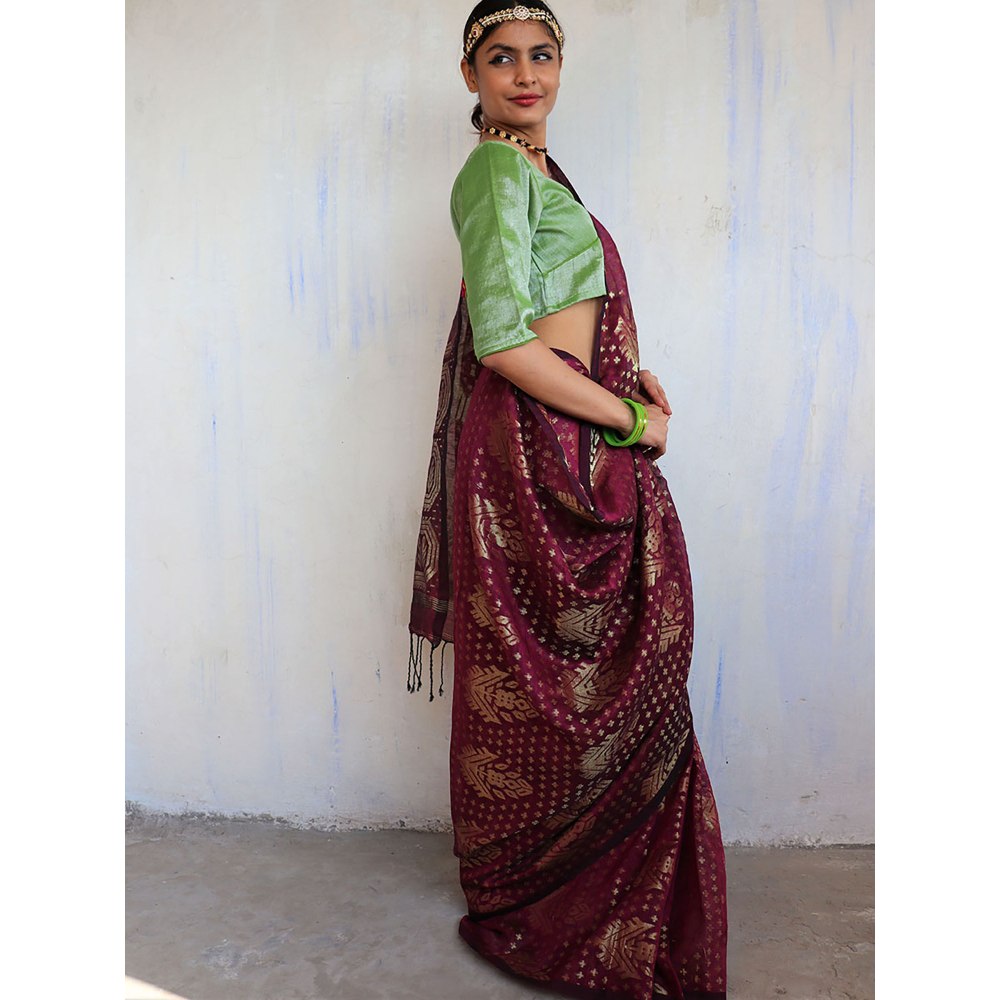 Chidiyaa Tulasi Jamdani Saree Shringaar with Unstitched Blouse