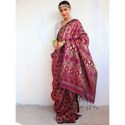 Chidiyaa Rupa Jamdani Saree Shringaar with Unstitched Blouse