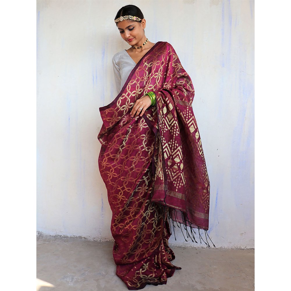 Chidiyaa Rupa Jamdani Saree Shringaar with Unstitched Blouse