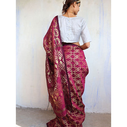 Chidiyaa Rupa Jamdani Saree Shringaar with Unstitched Blouse