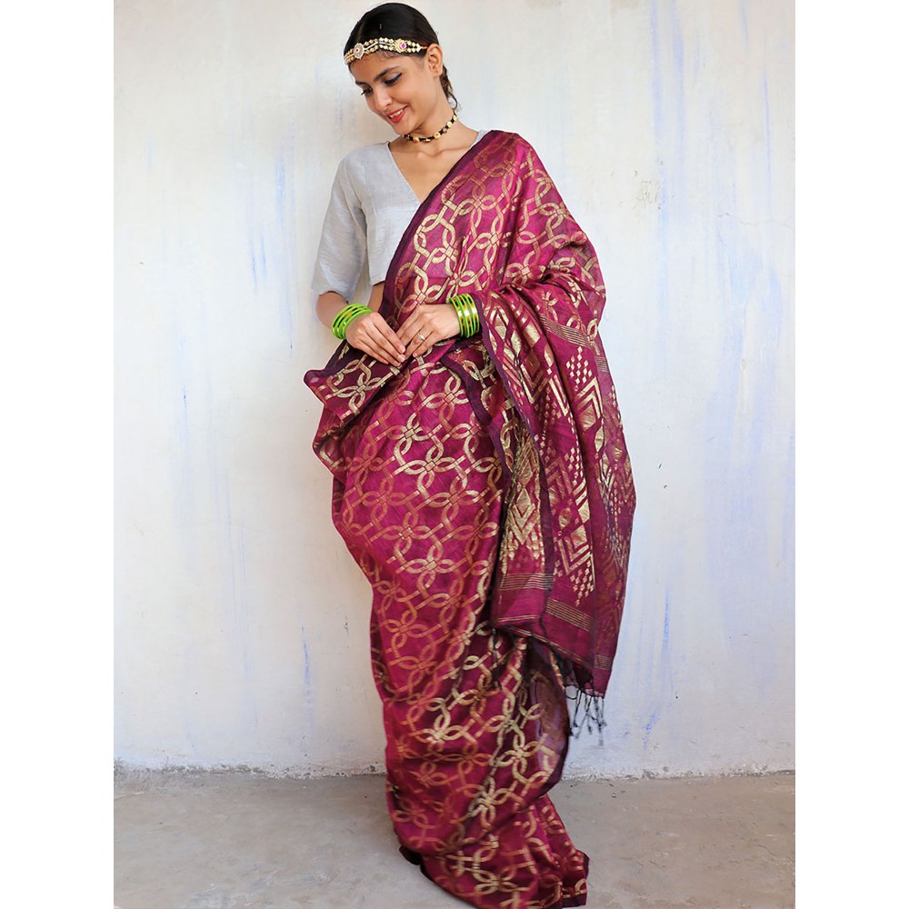 Chidiyaa Rupa Jamdani Saree Shringaar with Unstitched Blouse