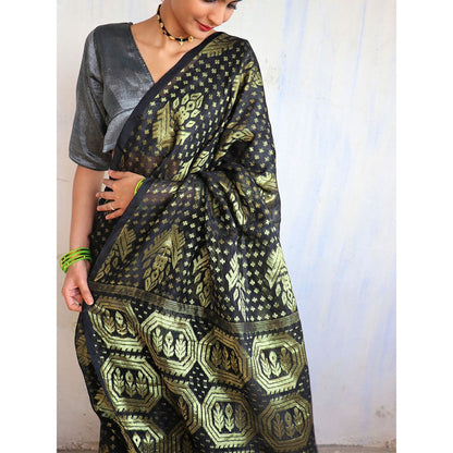 Chidiyaa Jharna Jamdani Saree Shringaar with Unstitched Blouse