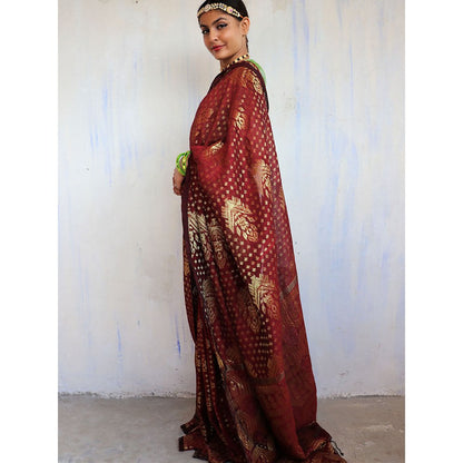 Chidiyaa Padma Jamdani Saree Shringaar with Unstitched Blouse