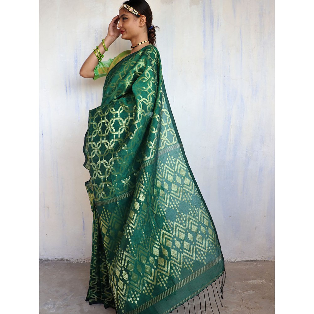 Chidiyaa Kamal Jamdani Saree Shringaar with Unstitched Blouse