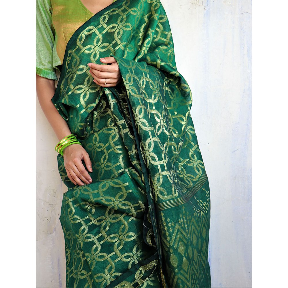 Chidiyaa Kamal Jamdani Saree Shringaar with Unstitched Blouse