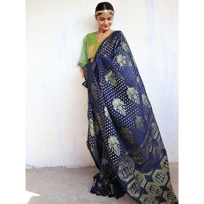 Chidiyaa Pushpa Jamdani Saree Shringaar with Unstitched Blouse