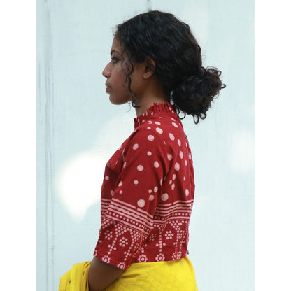 Chidiyaa Cherry Cotton Blouse Fmtm