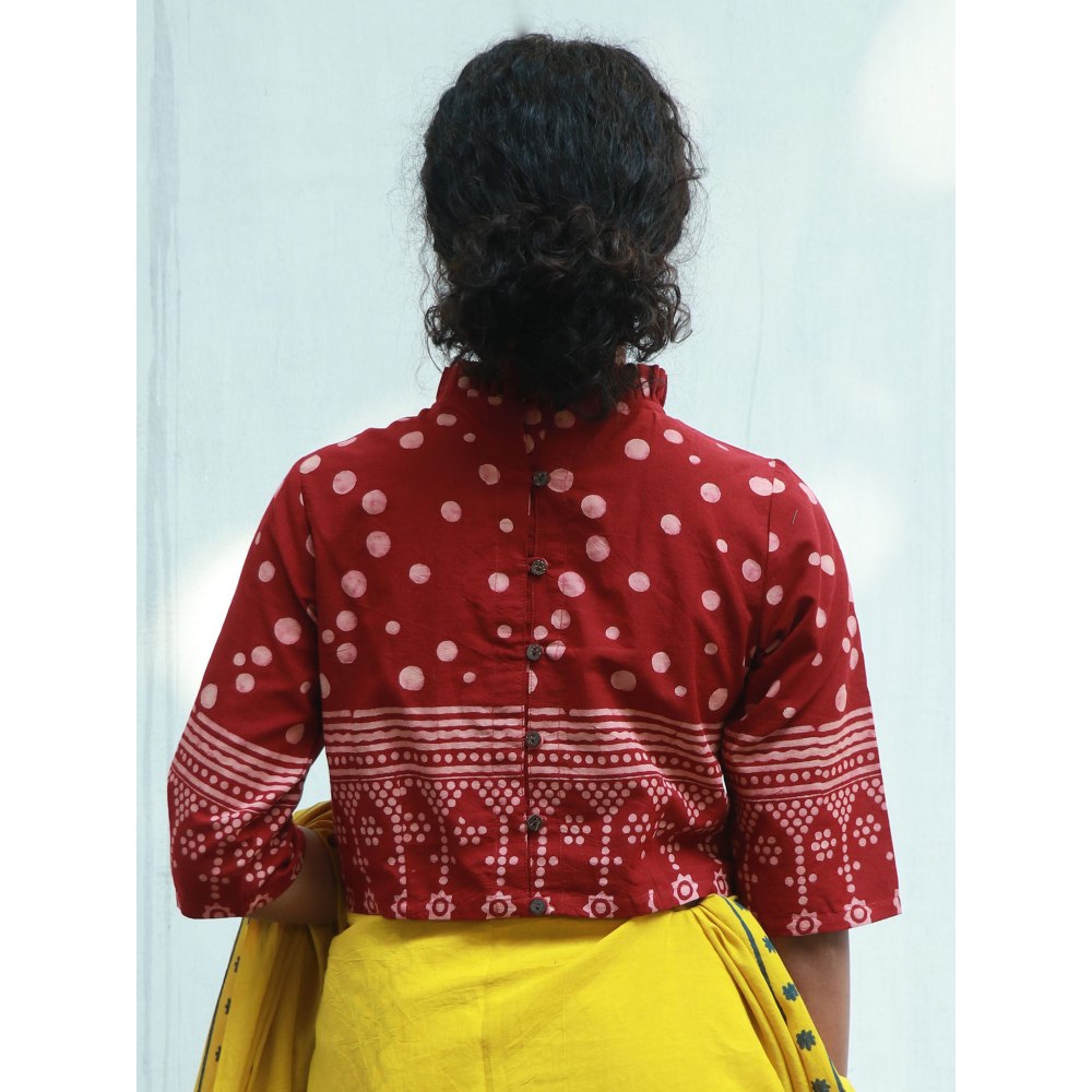 Chidiyaa Cherry Cotton Blouse Fmtm