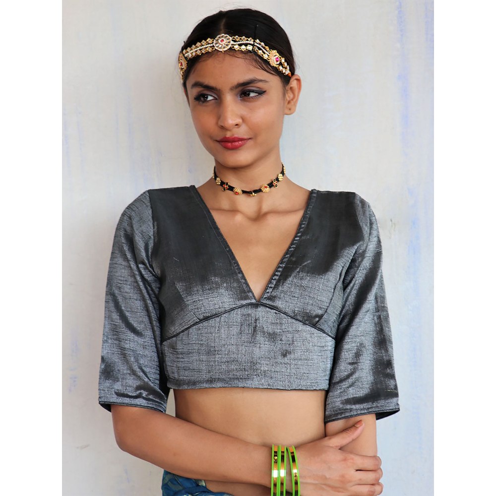 Chidiyaa Sita Cotton Zari Blouse Shringaar