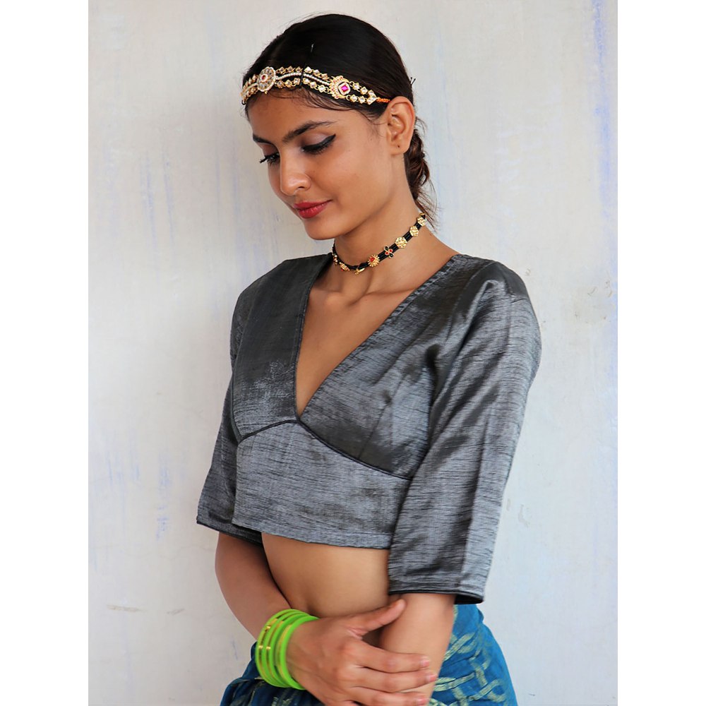 Chidiyaa Sita Cotton Zari Blouse Shringaar