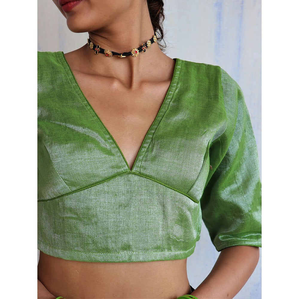 Chidiyaa Vana Cotton Zari Blouse Shringaar