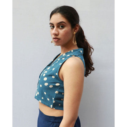Chidiyaa Diane Cotton Blouse Polka
