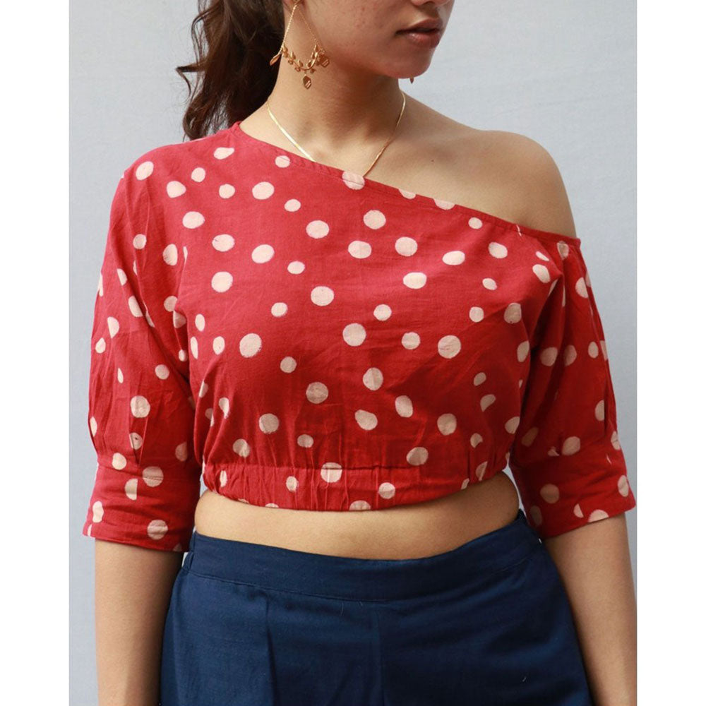 Chidiyaa Alice Cotton Blouse Polka