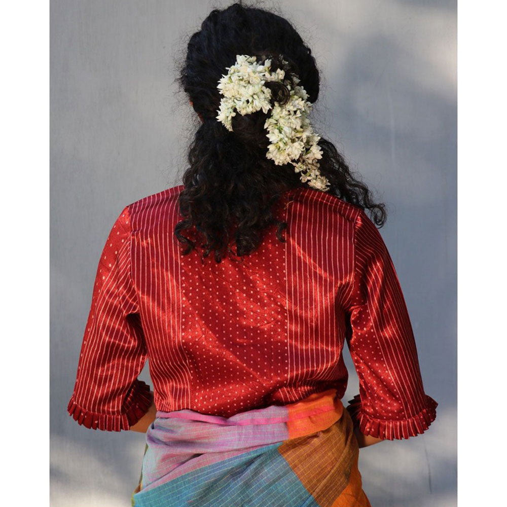 Chidiyaa Simrat Mashru Silk Blouse