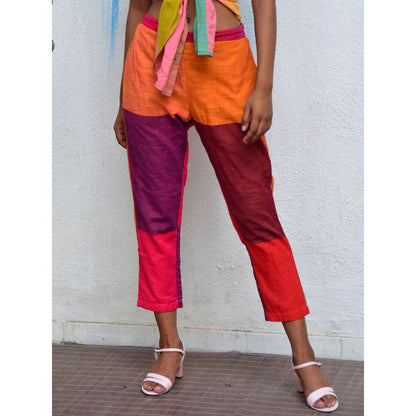 Chidiyaa Rainbow Cafe Summer Spectrum Handwoven Cotton Pant