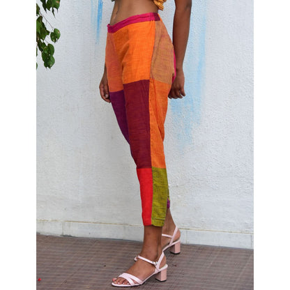Chidiyaa Rainbow Cafe Summer Spectrum Handwoven Cotton Pant