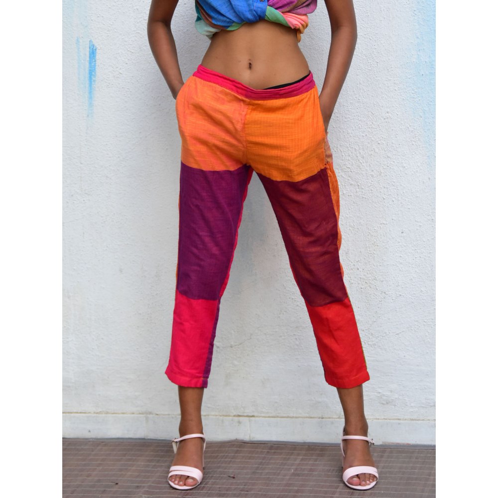 Chidiyaa Rainbow Cafe Summer Spectrum Handwoven Cotton Pant