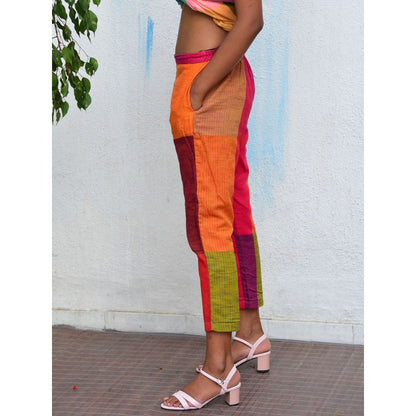 Chidiyaa Rainbow Cafe Summer Spectrum Handwoven Cotton Pant