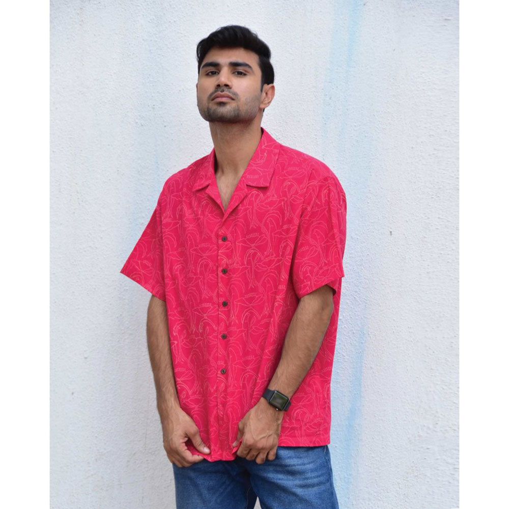 Chidiyaa Jilibi Doodlebug Hand Block Printed Pure Cotton Shirt