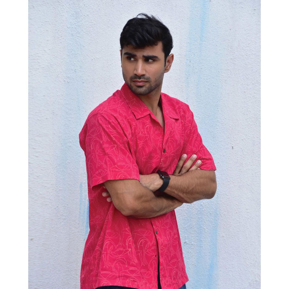 Chidiyaa Jilibi Doodlebug Hand Block Printed Pure Cotton Shirt
