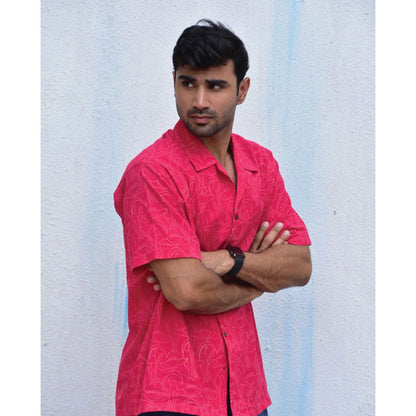 Chidiyaa Jilibi Doodlebug Hand Block Printed Pure Cotton Shirt