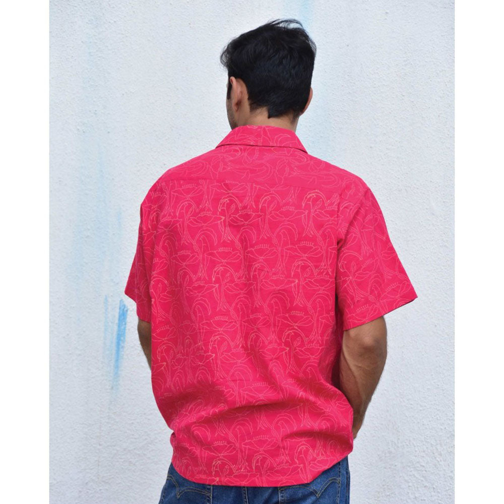 Chidiyaa Jilibi Doodlebug Hand Block Printed Pure Cotton Shirt
