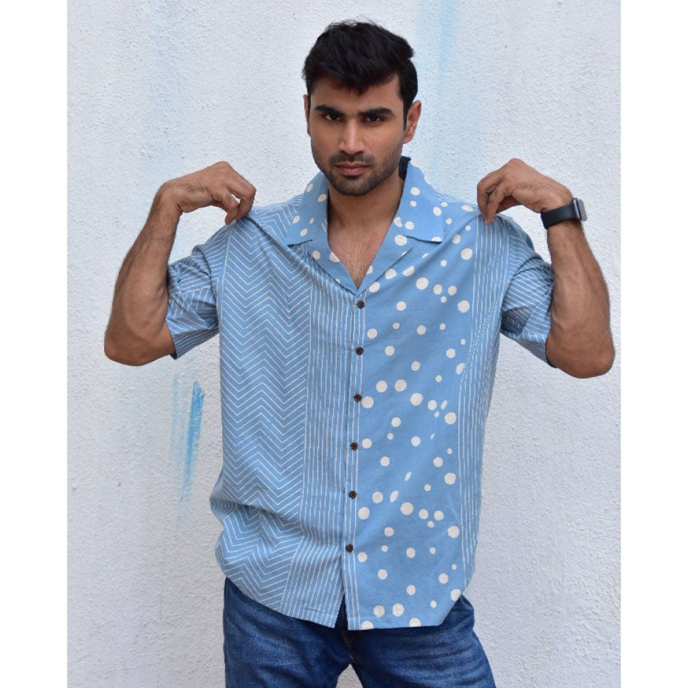 Chidiyaa Jilibi Polka Pop Hand Block Printed Pure Cotton Shirt