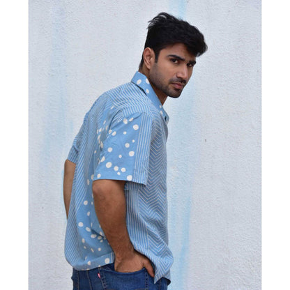 Chidiyaa Jilibi Polka Pop Hand Block Printed Pure Cotton Shirt