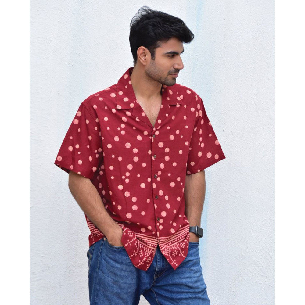 Chidiyaa Jilibi Polka Fun Hand Block Printed Pure Cotton Shirt
