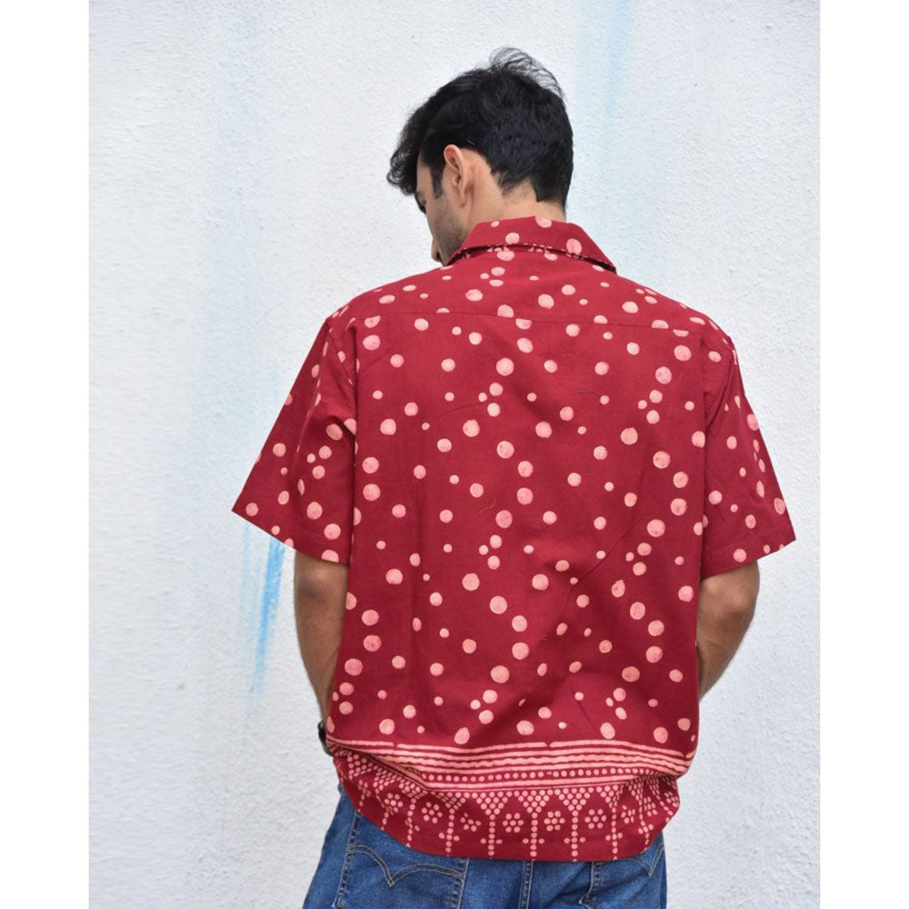 Chidiyaa Jilibi Polka Fun Hand Block Printed Pure Cotton Shirt