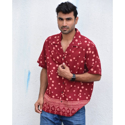 Chidiyaa Jilibi Polka Fun Hand Block Printed Pure Cotton Shirt