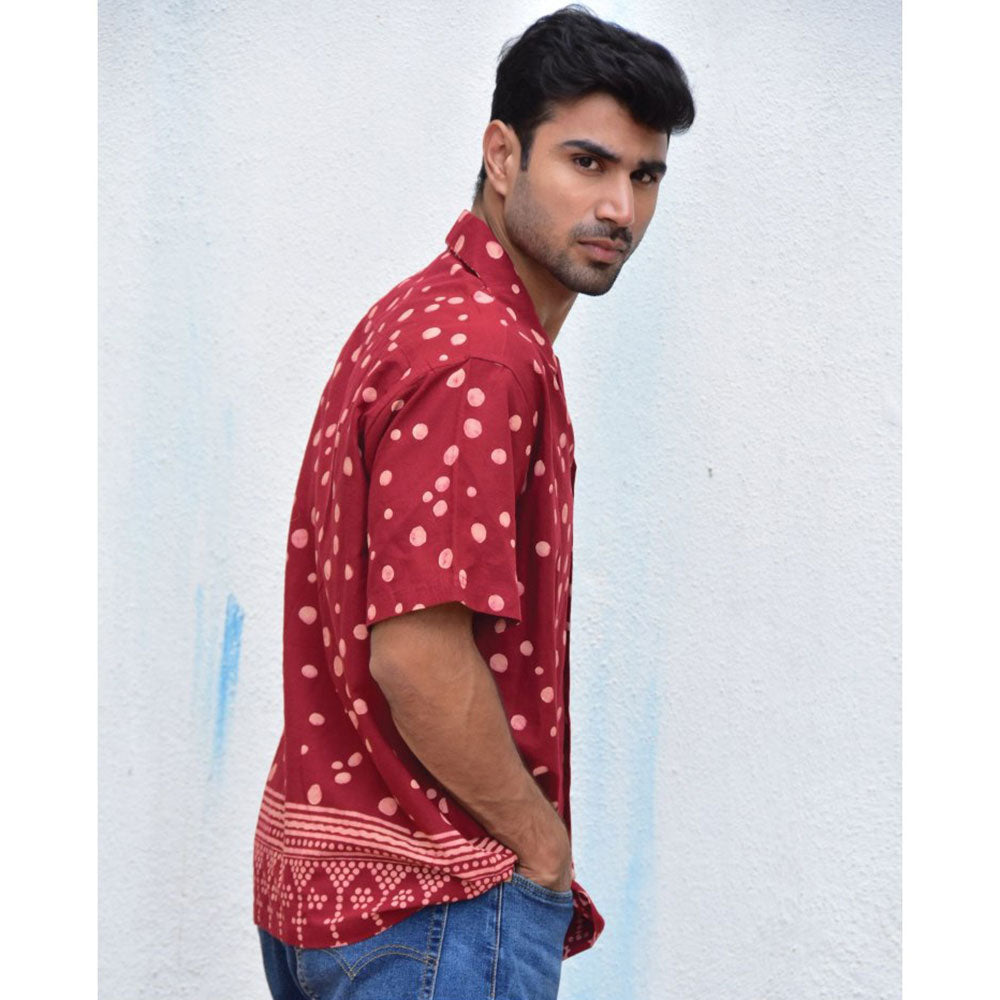 Chidiyaa Jilibi Polka Fun Hand Block Printed Pure Cotton Shirt