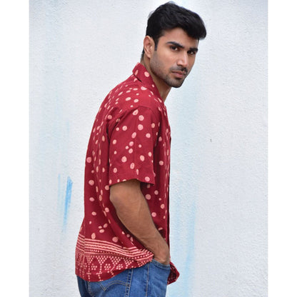 Chidiyaa Jilibi Polka Fun Hand Block Printed Pure Cotton Shirt