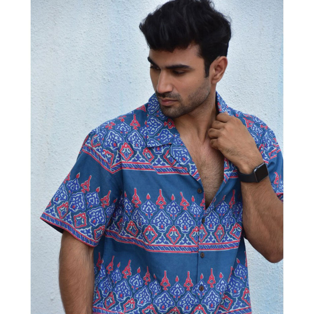 Chidiyaa Jilibi Kaleidoscope Hand Block Printed Pure Cotton Shirt