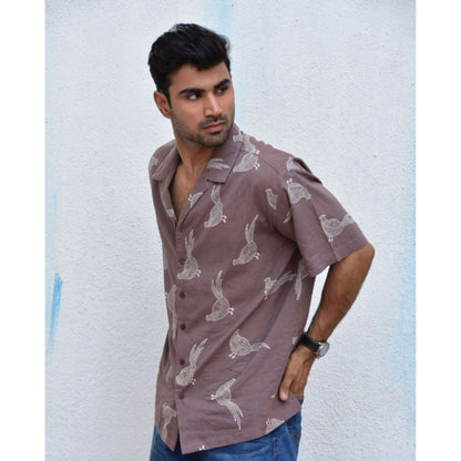 Chidiyaa Jilibi Songbird Hand Block Printed Pure Cotton Shirt