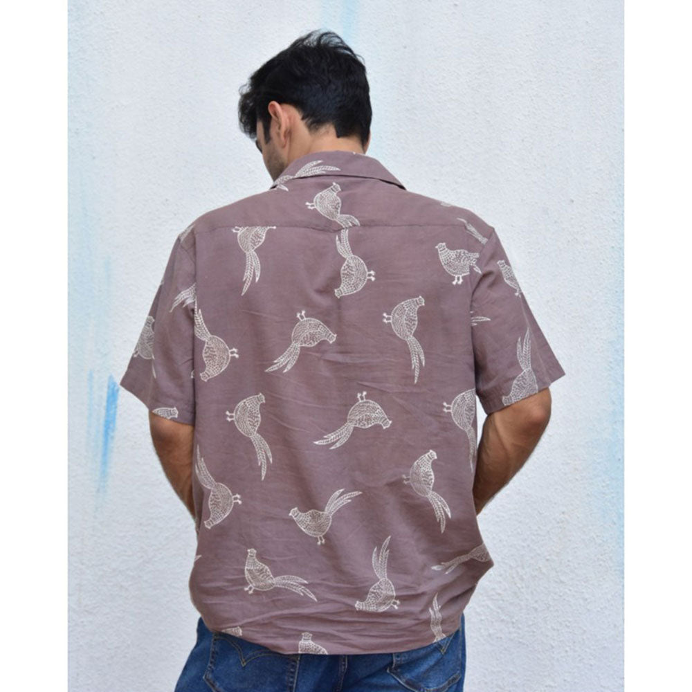 Chidiyaa Jilibi Songbird Hand Block Printed Pure Cotton Shirt