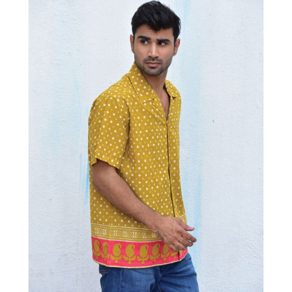 Chidiyaa Jilibi Tapestry Tonic Hand Block Printed Pure Cotton Shirt