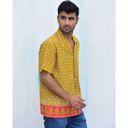 Chidiyaa Jilibi Tapestry Tonic Hand Block Printed Pure Cotton Shirt