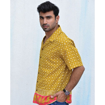 Chidiyaa Jilibi Tapestry Tonic Hand Block Printed Pure Cotton Shirt