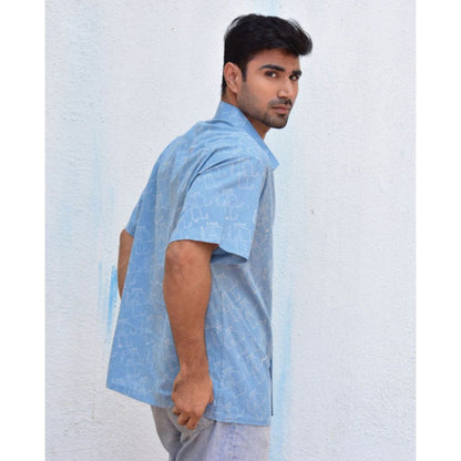 Chidiyaa Jilibi Purr-Fectly Printed Hand Block Printed Pure Cotton Shirt