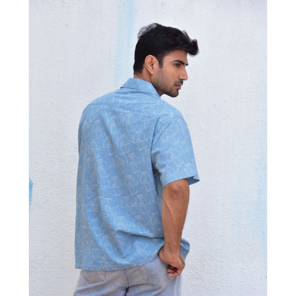 Chidiyaa Jilibi Purr-Fectly Printed Hand Block Printed Pure Cotton Shirt