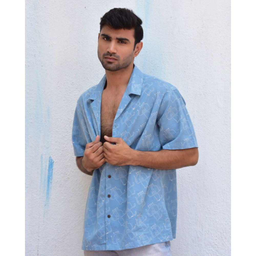 Chidiyaa Jilibi Purr-Fectly Printed Hand Block Printed Pure Cotton Shirt