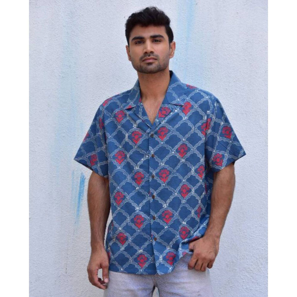 Chidiyaa Jilibi Artisanal Allure Hand Block Printed Pure Cotton Shirt
