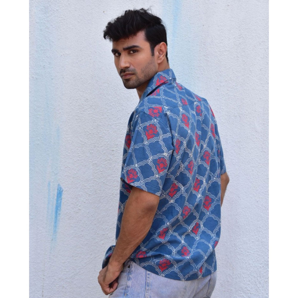 Chidiyaa Jilibi Artisanal Allure Hand Block Printed Pure Cotton Shirt