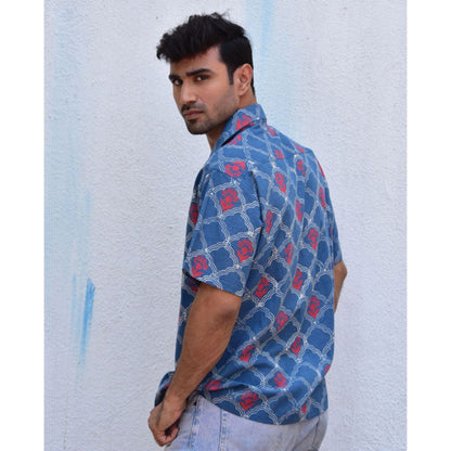 Chidiyaa Jilibi Artisanal Allure Hand Block Printed Pure Cotton Shirt