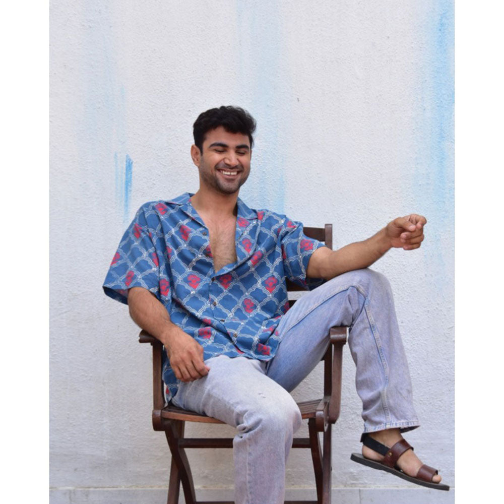 Chidiyaa Jilibi Artisanal Allure Hand Block Printed Pure Cotton Shirt