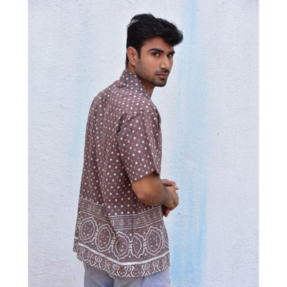 Chidiyaa Jilibi Desert Dreamscape Hand Block Printed Pure Cotton Shirt