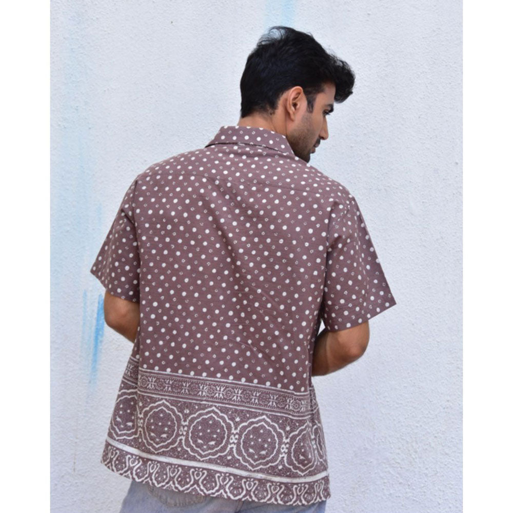Chidiyaa Jilibi Desert Dreamscape Hand Block Printed Pure Cotton Shirt