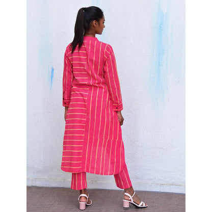 Chidiyaa Humming Bird Bohemian Bliss Rani Handblock Printed Cotton Kurta