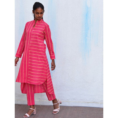 Chidiyaa Humming Bird Bohemian Bliss Rani Handblock Printed Cotton Kurta